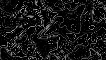 Topographic background and texture, abstract monochrome image. 3D waves. Cartography Background. Map mockup infographics. Wavy backdrop. Cardboard.