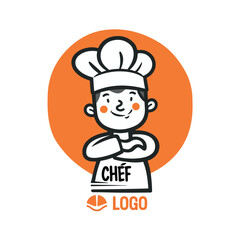 Cute Chef Logo Vector for restaurant or bakery branding