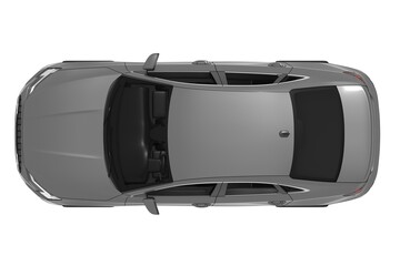 car isolated on white background, 3d illustration, cg render