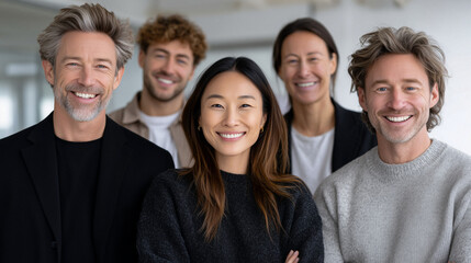 Modernes Business-Team in heller Büroumgebung, erfolgreiche Fachkräfte und Unternehmensberater