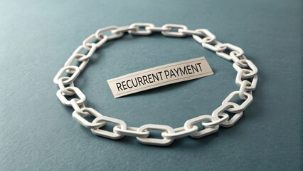 A recurrent payment concept represented by a chain and a sign