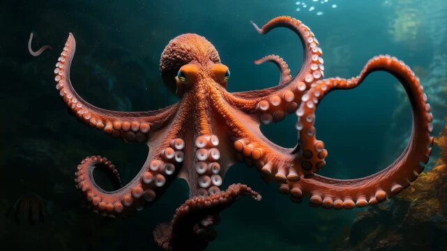 Colorful Marine Octopus in Natural Habitat
