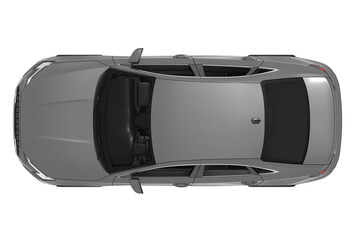 car isolated on transparent background, 3d illustration, cg render