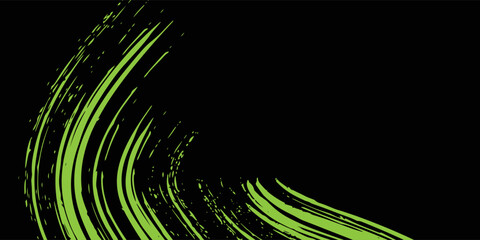 Abstract speed line style black halftone banner design template. Green and black halftone dot pattern with grunge texture. Sporty style Green and black dot pop art comic, Eps 10, Modern.