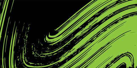 Abstract speed line style black halftone banner design template. Green and black halftone dot pattern with grunge texture. Sporty style Green and black dot pop art comic, Vector Illustration.