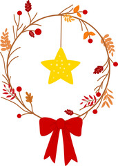 christmas decoration with golden star