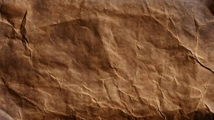 Abstract crumpled and creased recycle brown paper texture background