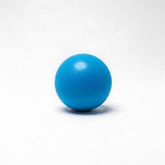 A single bright blue sphere on a white background