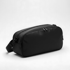 Sleek black dopp kit bag with zipper closure