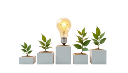 Isolated solar innovation sustainable business on a white background, in a realistic style, with crisp details, soft shadow, studio lighting, high resolution