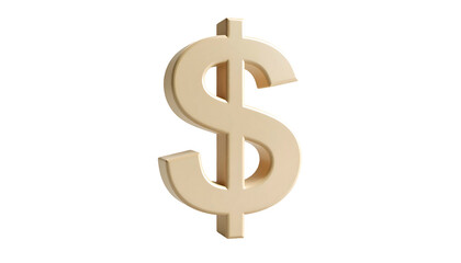 Obraz premium A 3D, golden dollar sign rendered against a stark black background