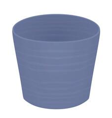 Blue flower pot. vector illustration	
