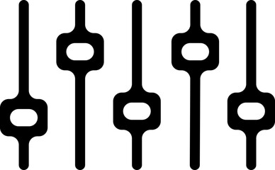 Control Panel Icon Black Flat Style Dashboard Symbol Collection of Settings, Switchboard, Console, Interface, Monitor, System Vector