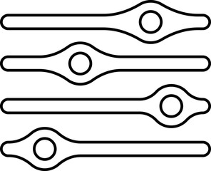 Control Panel Icon Black Line Style Dashboard Symbol Collection of Settings, Switchboard, Console, Interface, Monitor, System Vector
