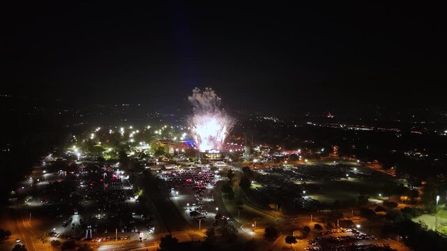 Fireworks over Rose Bowl Stadium during Oasis Live 25 concert, Pasadena, September 6, 2025