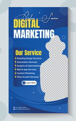 Digital marketing agency social media instagram story banner template