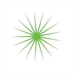 Obraz premium Illustration of green starburst pattern with radiating lines