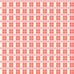 Vector seamless pattern. Repeatable background with check fabric texture. Flat vector backdrop of striped textile print.