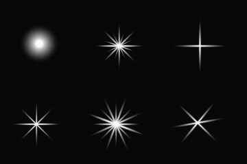 Light effect of lens flares - Vector illustration of a christmas star