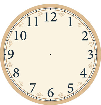 wall clock face with transparent background