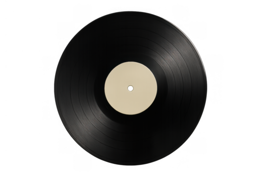 Vinyl record playing music for retro sound and analog audio enjoying classic vintage entertainment