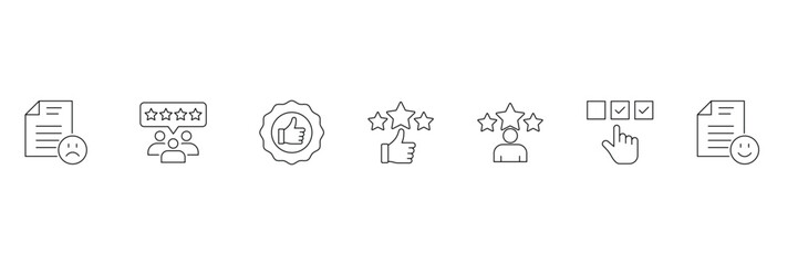 customer feedback, satisfaction and rating review evaluation icon vector illustration