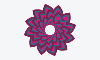 Creative modern and colorful mandala design.
