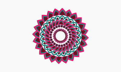 Creative modern and colorful mandala design.