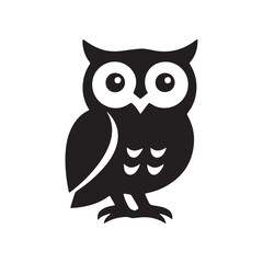 Owl line art silhouettes vector on white background 2