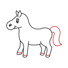 a horse vector isolated on white background 