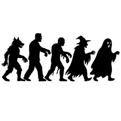 silhouettes of halloween monsters © Joseph