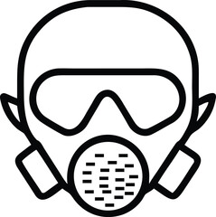 gas mask isolated on white