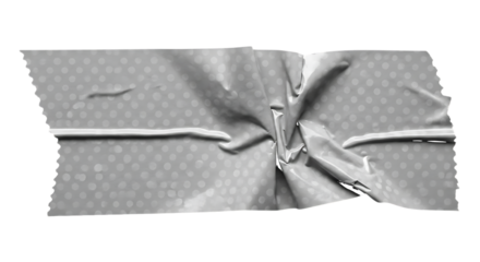 Gray Polka Dot Tape Strip with Wrinkles gray tape dots isolated on a transparent background
