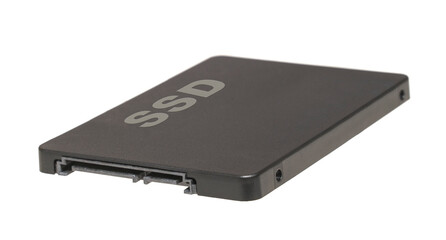 ssd memory isolated on white background