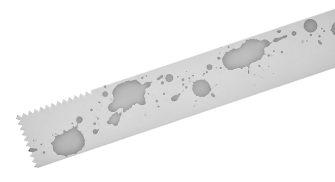 Saw Blade With Water Droplets And Jagged Edge metal isolated on a transparent background