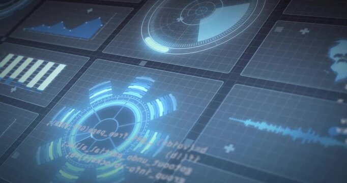 System initiating data stream, interface updating charts, gauge and map for live monitoring