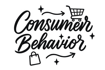 Obraz premium Consumer Behavior Script. Script Hand-Lettering ? 
