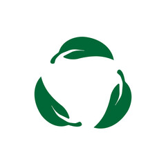 Leaf Recycle Symbol SVG, Eco Friendly Icon, Green Sustainability Logo, Nature Recycling Design, Svg Files for Cricut