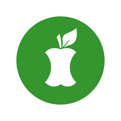 Food Waste SVG, Apple Core Icon, Organic Compost Symbol, Green Eco Friendly Design, Svg Files for Cricut