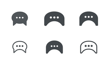 Dialogue Bridge Logos. Developing interpersonal communication skills. Set Logo of Developing interpersonal communication skills: dialogue bubbles forming a