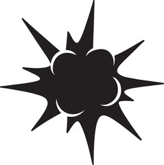   Energy blast explosion icon vector representing power burst, impact, and dynamic action concept design.