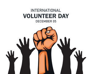 Volunteer day landing page. Vector volunteering banner template. Illustration volunteer day support, charity and help