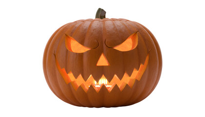Obraz premium Jackolantern pumpkin isolated on transparent background