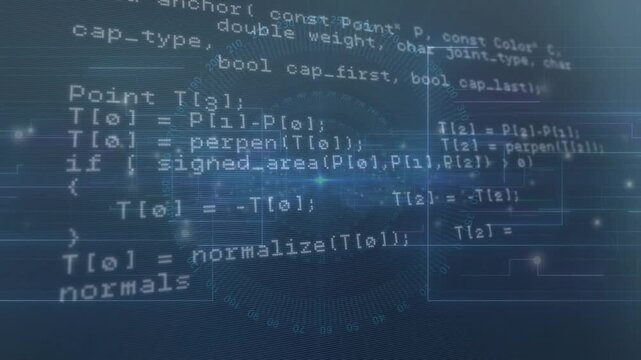C++ HTTP code snippet appearing, initiating panning scrolling revealing functions showing code flow