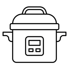 Pressure Cooker Vector Icon – Cooking Equipment Symbol