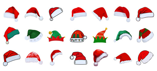 Festive Santa Hat with Fur Trim Winter Holiday Headwear Celebratory Seasonal Cap for Yuletide...