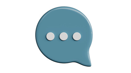 Typing Indicator Icon – Blue Speech Bubble with Ellipsis