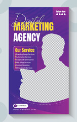 Digital marketing agency social media instagram story banner template