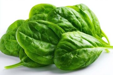 Obraz premium Fresh, vibrant green leaves are piled together for a healthy food composition