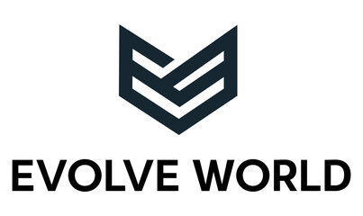 Evolve World EW Geometric Monogram Logo Modern Bold Minimalist Lettermark for Branding and Business Identity